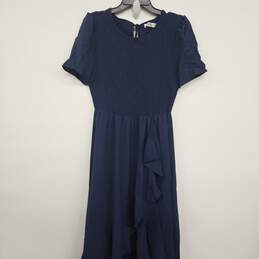 Navy Blue Asymmetrical Dress