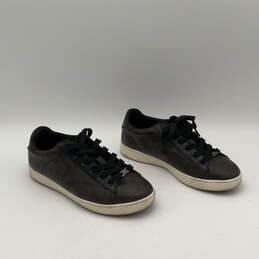 Womens C126 Brown Signature Leather Lace-Up Low Top Sneaker Shoes Size 8