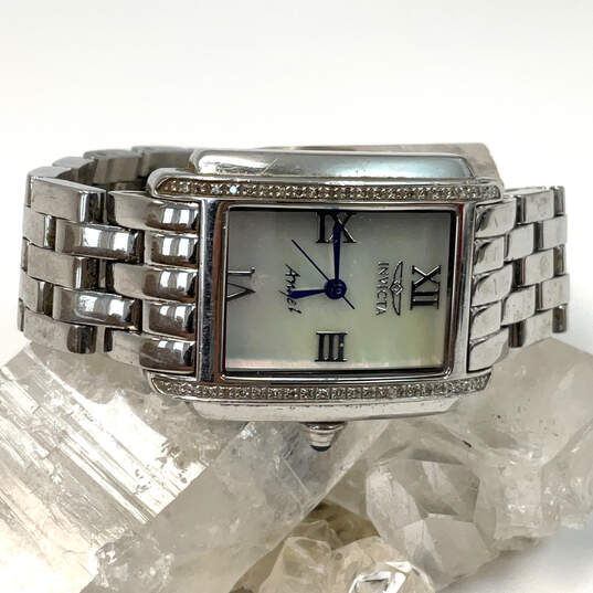 Designer Invicta Diamond Angel 4102 Silver-Tone  Strap Quartz Wristwatch image number 1