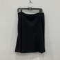 Womens Black Knee Length Side Zip Regular Fit A-Line Skirt Size 46 image number 1