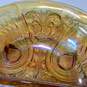 Yellow/Amber Iridescent Glass Punch Bowl Set image number 5