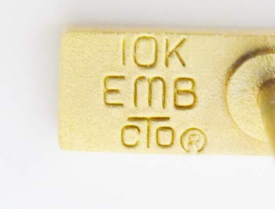 10K Yellow Gold Company Logo Pin 0.9g image number 4
