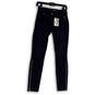 NWT Womens Black Stretch Denim Dark Wash Pockets Skinny Leg Jeans Size 23 image number 1