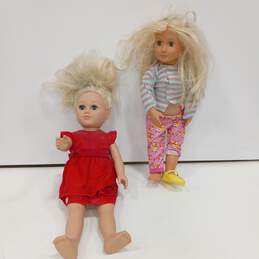 2pc Set of Assorted 18" Play Dolls