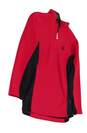 Boys Red Black Long Sleeve Collared 1/4 Zip Pullover Sweatshirt Size XL image number 1
