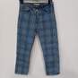 Women's Blue Plaid Levi's Premium Straight Jeans (Size 27W) image number 1