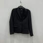 Womens Black Notch Lapel Flap Pocket Long Sleeve One Button Blazer Size 8 image number 1