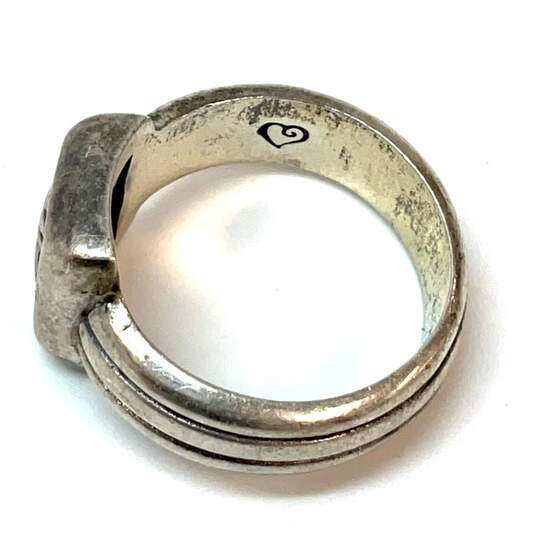 Designer Brighton 925 Sterling Silver Basket Weave Band Ring With Box image number 3