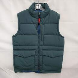 J. Crew MN's Eco Nordic Green Puffer Jacket with Primaloft Insulation Vest Size M