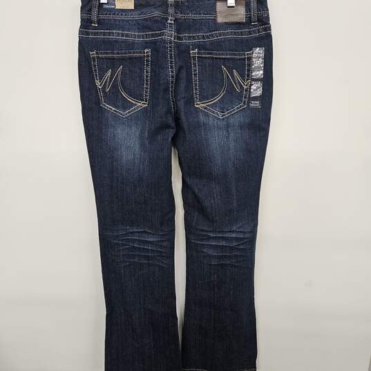 Regular Curvy Fit Boot Cut Blue Jeans image number 2
