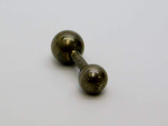 Tiffany & Co 925 Single Ball Barbell Cufflink 6.7g image number 1