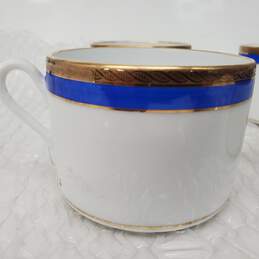 Set of 4 Richard Gimori Gold Plated Rim Teacups Great Condition alternative image