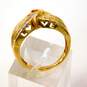 10K Yellow Gold 0.08 CTTW Channel Set Diamond Love Crossover Ring 2.3g image number 6