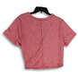 NWT Womens Pink Dri-Fit Twisted Short Sleeve Pullover T-Shirt Size XL image number 2