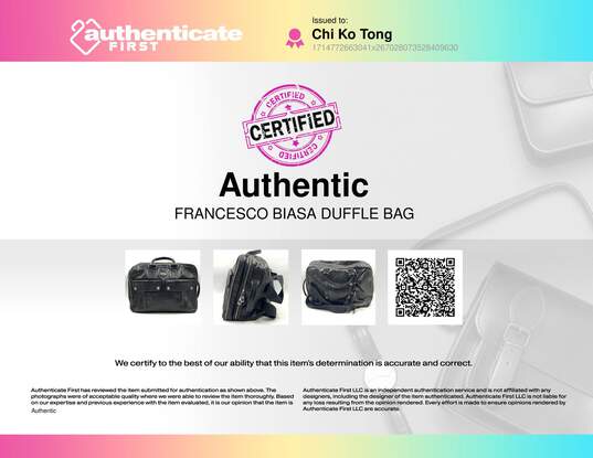 Authentic Francesco Biasa Duffle Bag image number 10