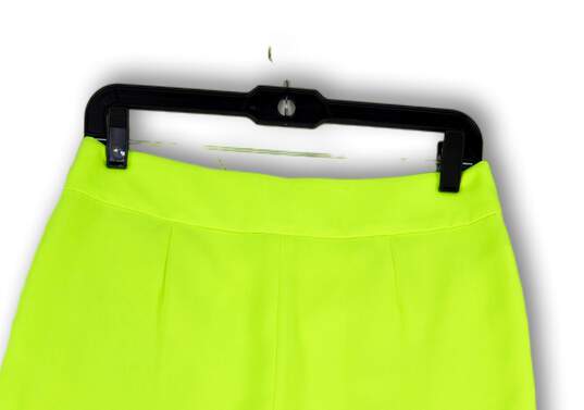 Womens Green Flat Front Side Zip Stretch Asymmetric Skort Skirt Size 4 image number 4