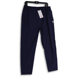 NWT Mens Blue Elastic Waist Slash Pocket Pull-On Track Pants Size Large