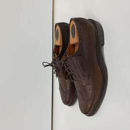 Men's Allen Edmonds MacNeil Brown Pebble Grain Leather Longwing Wingtip Dress Shoes 11