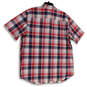 NWT Mens Multicolor Plaid Collared Short Sleeve Button-Up Shirt Size XL image number 2