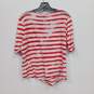 Lauren Ralph Lauren Red Striped T-Shirt Women's Size L image number 2
