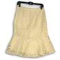 Rachel Parcell Womens Off White Lace Knee Length Back Zip Flare Skirt Size Small image number 2