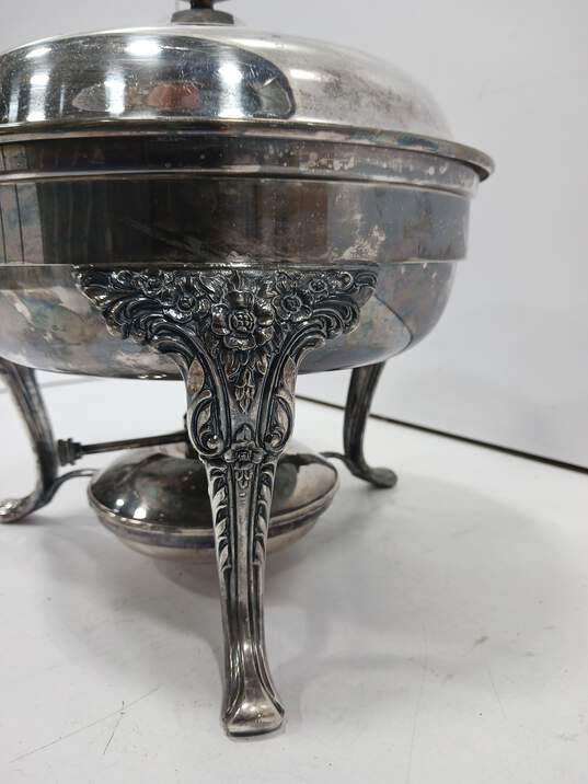 Silver Tone Chafing Dish image number 4