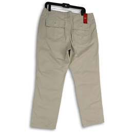 NWT Womens Khaki Slash Pocket Flat Front Utility Chino Pants Size 31 alternative image