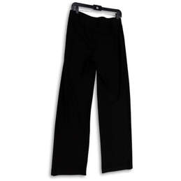 Womens Black Straight Leg Flat Front Pull-On Stretch Ankle Pants Size 10 alternative image