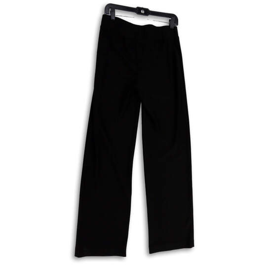 Womens Black Straight Leg Flat Front Pull-On Stretch Ankle Pants Size 10 image number 2