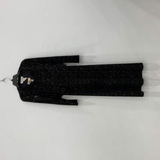 NWT Womens Black Round Neck Embellished Maxi Dress With Jacket Size 6 image number 1