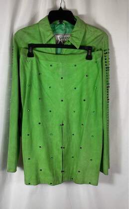 Gianni Versace Vintage Green 2PC Set Jacket/Skirt - Size S