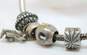 Pandora 925 Snake Chain Charm Bracelet With 3 Charms & 2 Clip Beads 26.9g image number 4