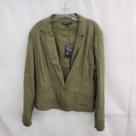 INC International Concepts Burnt Olive Long Sleeve Blazer Jacket NWT Size XL image number 1