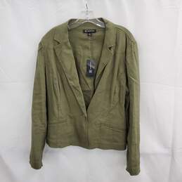 INC International Concepts Burnt Olive Long Sleeve Blazer Jacket NWT Size XL