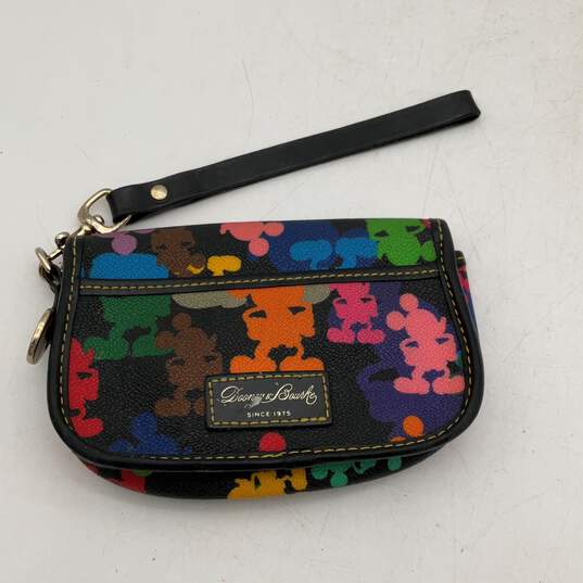 Dooney And Bourke Womens Multicolor Leather Mickey Mouse Coin Wristlet Wallet image number 2