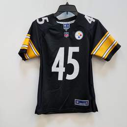 Mens Black Pittsburgh Steelers Roosevelt Nix #45 Football NFL Jersey Size M