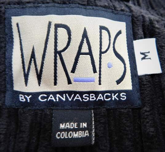 Wraps By Canvasbacks Folk Art Embroidered Animal Blazer Jacket Corduroy Size image number 3