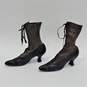 Antique Victorian Edwardian Era Leather Lace Up Boots Heels Women's Shoes image number 2