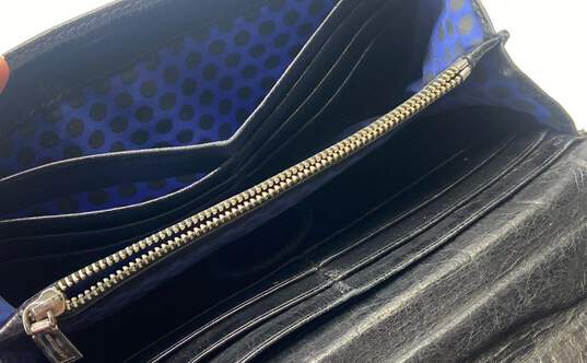 Rebecca Minkoff Leather Chain Clutch Wallet Black image number 7