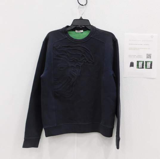 Versace Collection Medusa Logo Sweater Navy Size M image number 1