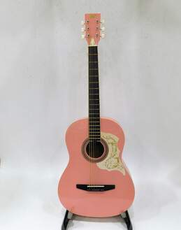 Rogue Brand RAG-PK Model Pink Acoustic Guitar w/ Case