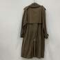 Burberry Mens Green Long Sleeve Spread Collar Button-Up Trench Coat w/COA image number 2