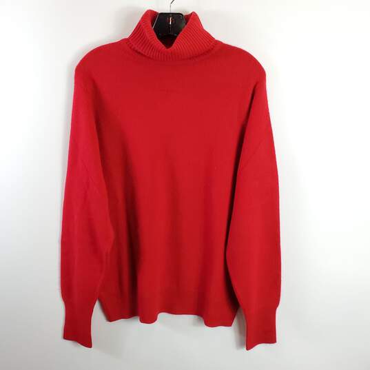 Saks Fifth Avenue Women Red Sweater Sz 44 image number 1