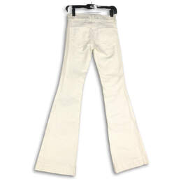 NWT Womens White Light Wash 5-Pocket Design Flared Leg Jeans Size 22 alternative image