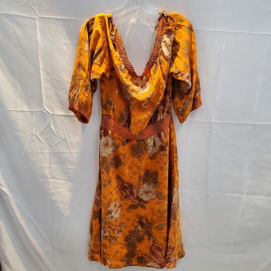 Anthropologie Moulinette Soeurs Orange Dress NWT Size 4 image number 2