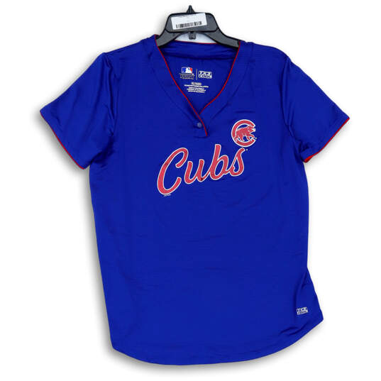 Buy the Womens Blue MLB Baseball Chicago Cubs TX3 Cool Pullover Jersey Size  X-Large