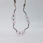 Sterling Silver Toggle Crystal Cubes Necklace 16.6g image number 6