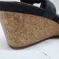 Clarks Unstructured Black Wedge Sandals Women's Size 7 image number 4