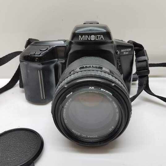 Minolta Maxxum 5XI 35mm SLR film camera w/ Sigma 70-210mm Lens image number 2