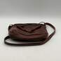 Harbour Womens Brown Leather Adjustable Strap Outer Pocket Zipper Crossbody Bag image number 5
